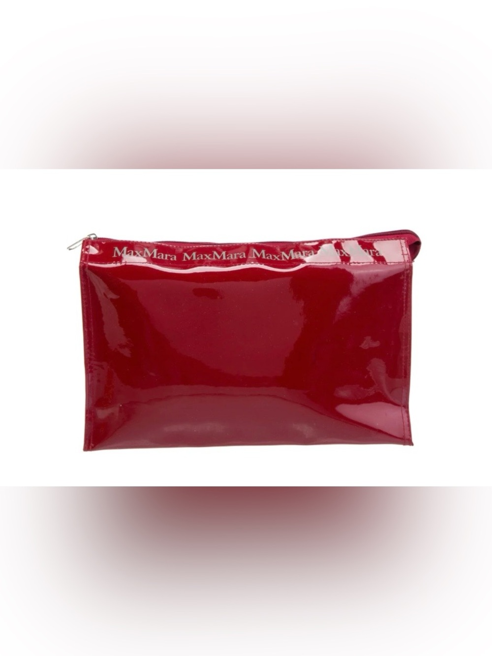 MaxMara Glossy Red Patent Cosmetic Pouch